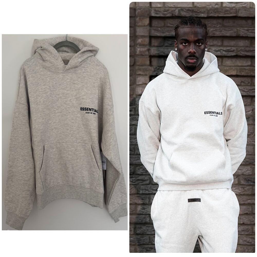 Fear of God ESSENTIALS Hoodie in Light Oatmeal